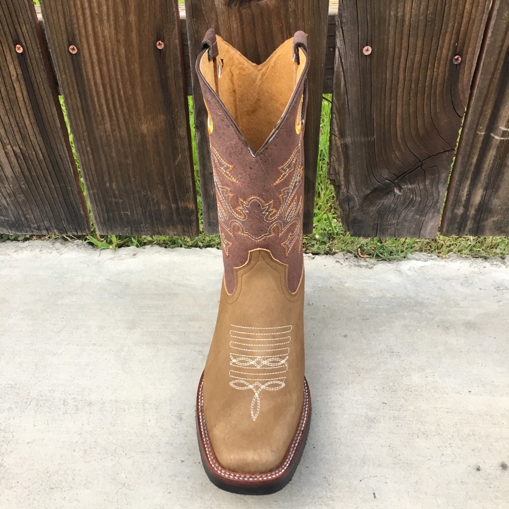 Men’s Rodeo Boots Genuine Cowhide Leather - Picture 2 of 6